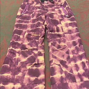 Obermeyer Kids Tie-Dye Purple and Pink Snow Pants
